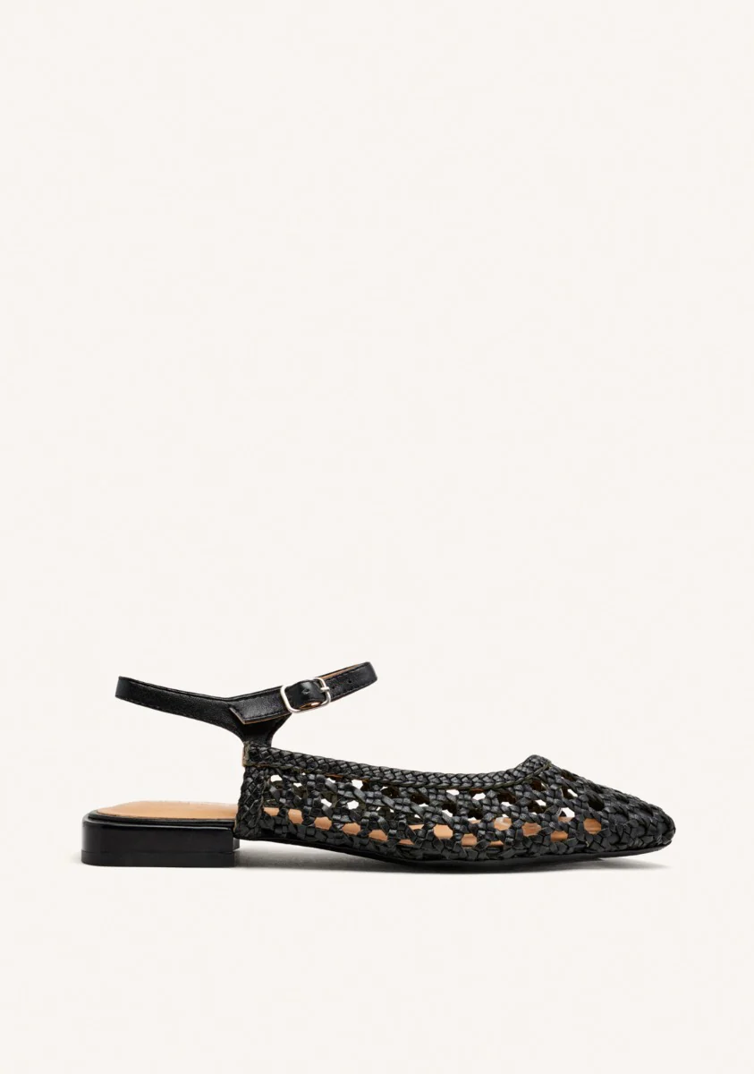 BRAIDED LEATHER MULES DEBLOIS