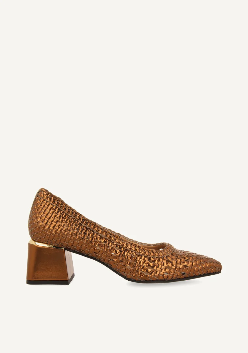 BRAIDED LEATHER PUMPS NITRA