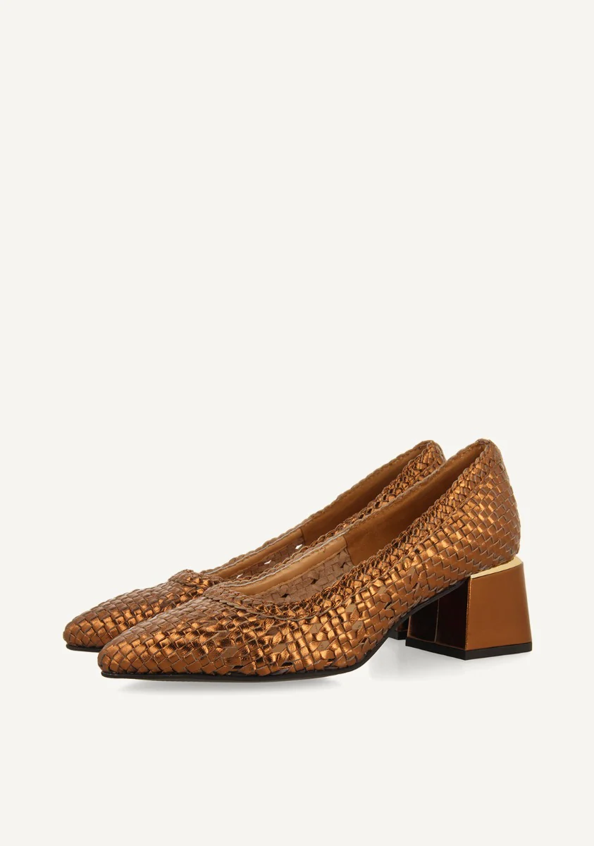 BRAIDED LEATHER PUMPS NITRA - Image 2