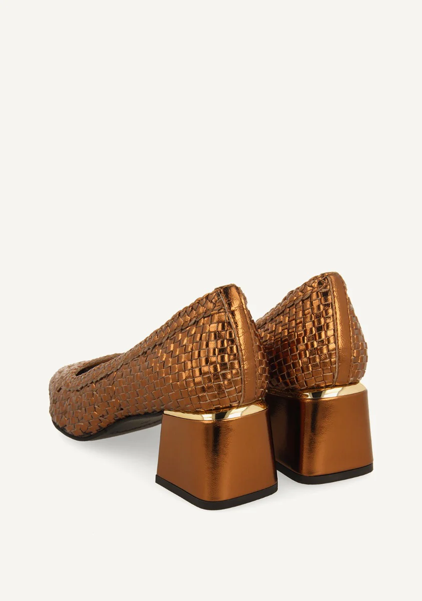 BRAIDED LEATHER PUMPS NITRA - Image 3