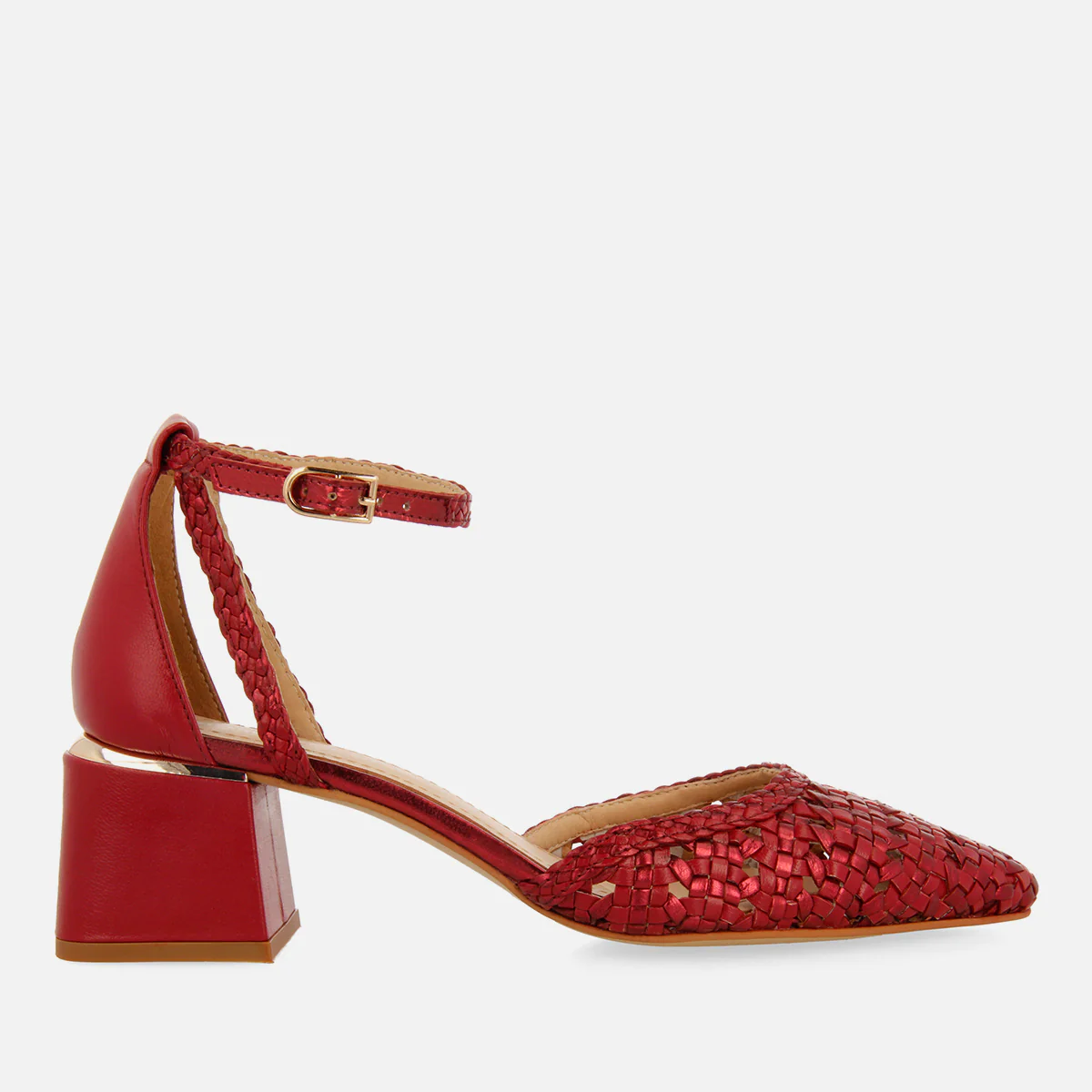 BRAIDED LEATHER PUMPS SARKAD