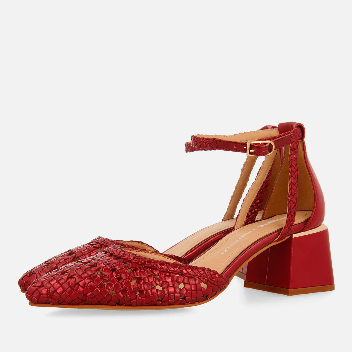 BRAIDED LEATHER PUMPS SARKAD - Image 2