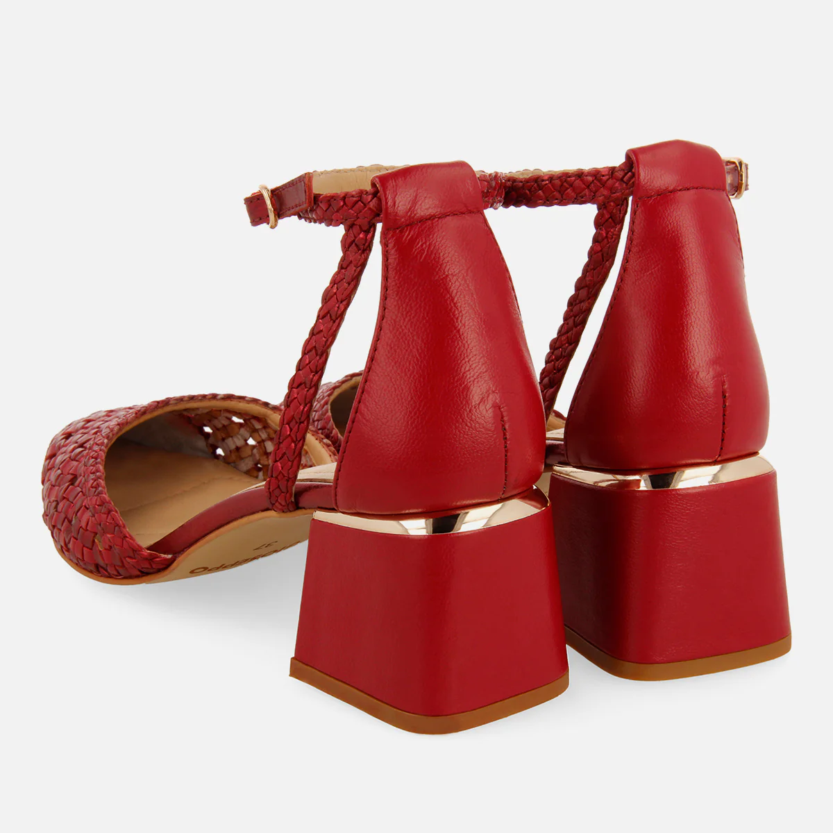 BRAIDED LEATHER PUMPS SARKAD - Image 4