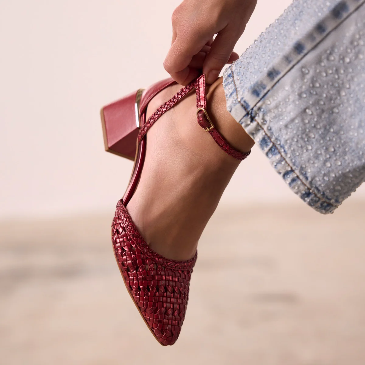 BRAIDED LEATHER PUMPS SARKAD - Image 5