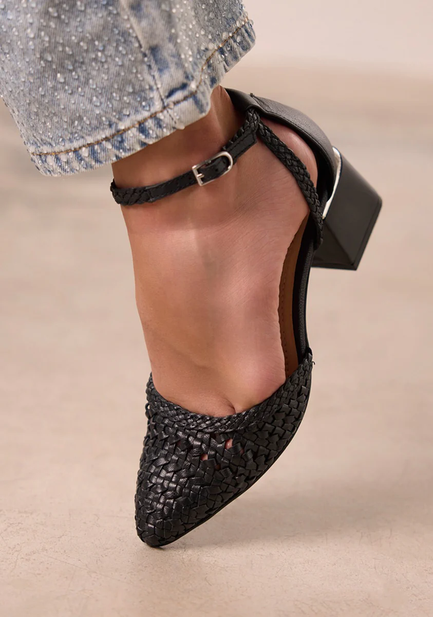 BRAIDED LEATHER PUMPS SARKAD - Image 3