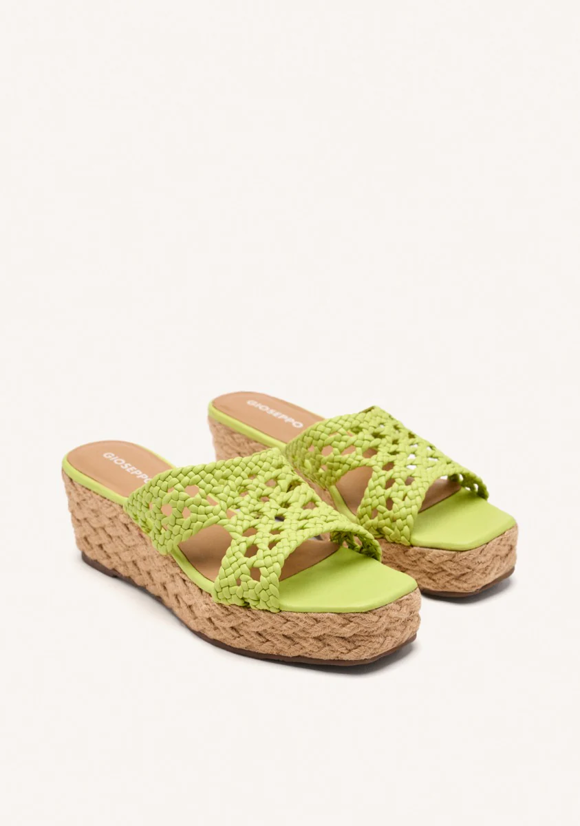 BRAIDED LEATHER SANDALS AND JUTE WEDGE BRIMFIELD - Image 2