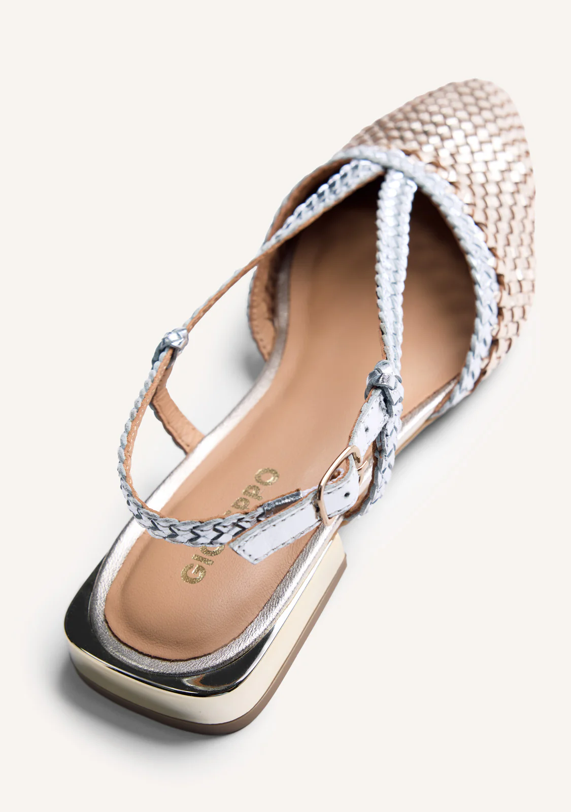 BRAIDED LEATHER SLINGBACK BALLET FLATS KITODI - Image 4