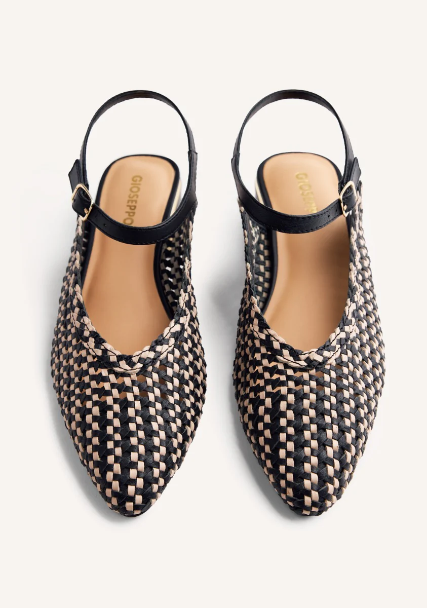 BRAIDED LEATHER SLINGBACK HEELED SHOES HOYT - Image 4