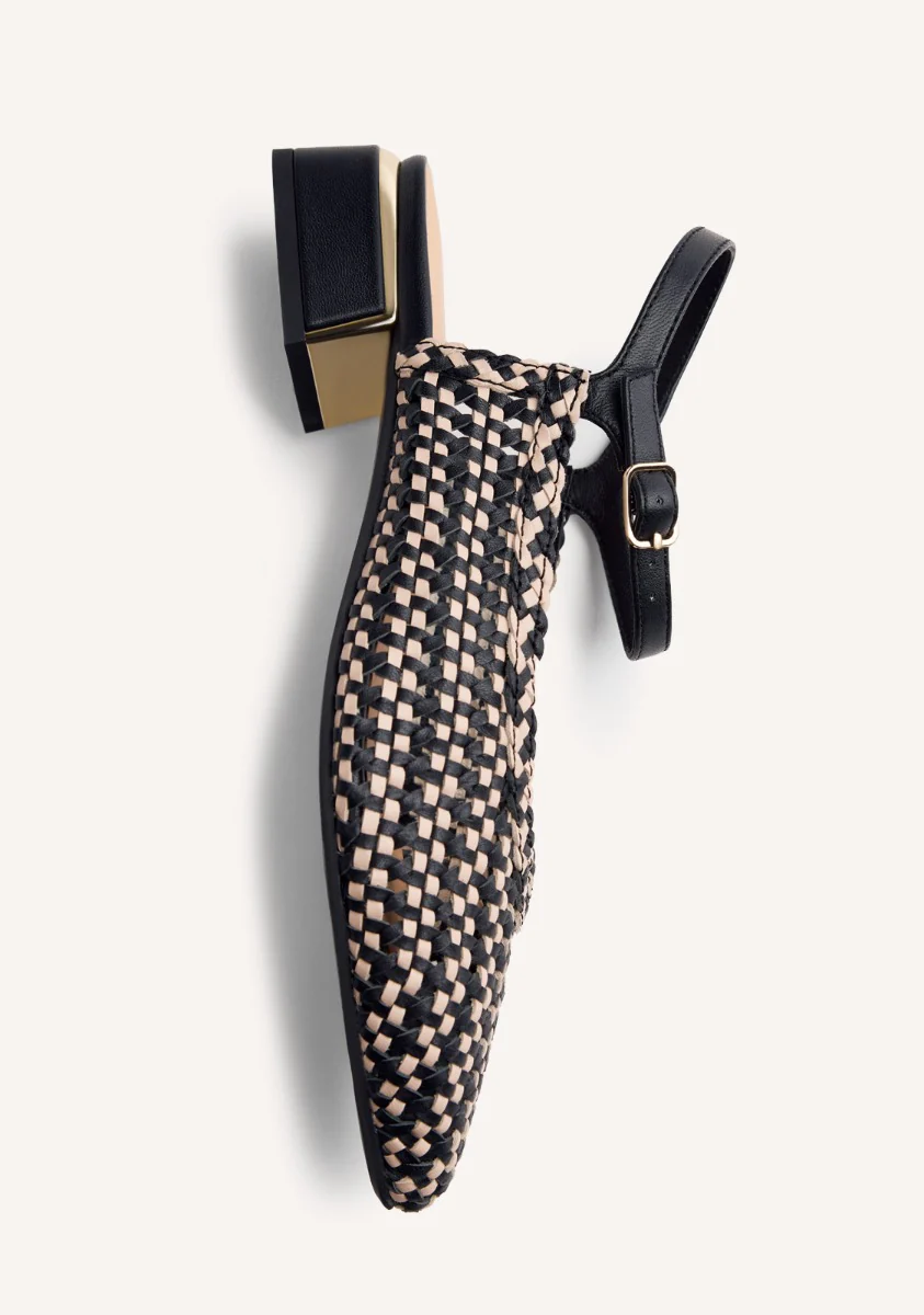 BRAIDED LEATHER SLINGBACK HEELED SHOES HOYT - Image 5