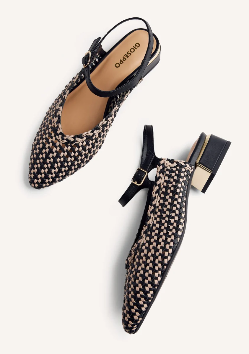 BRAIDED LEATHER SLINGBACK HEELED SHOES HOYT - Image 6