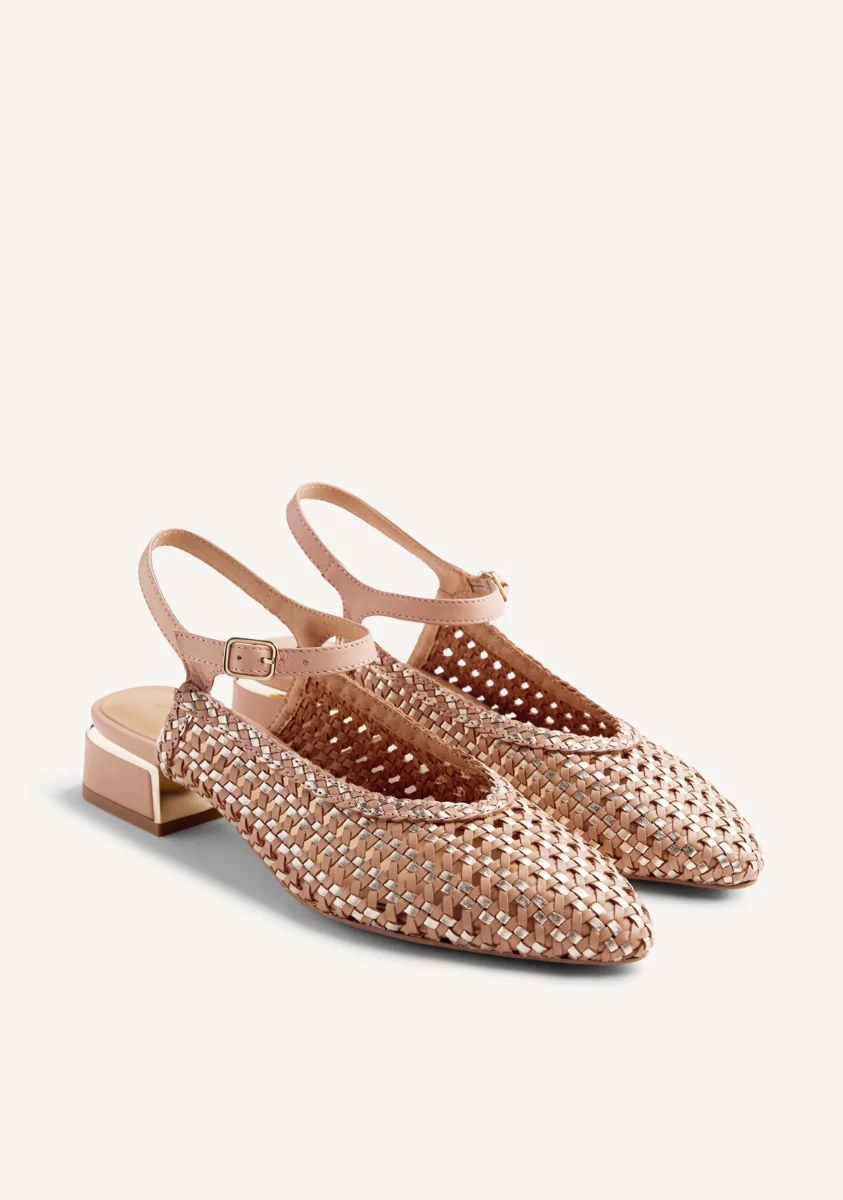 BRAIDED LEATHER SLINGBACK HEELED SHOES HOYT - Image 2