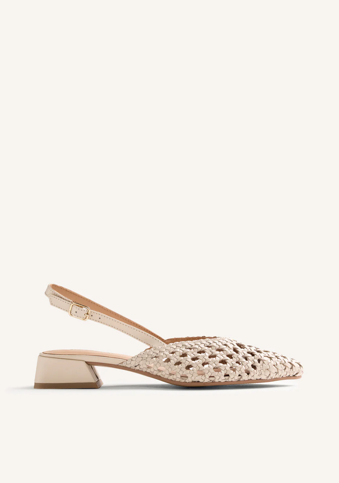 BRAIDED LEATHER SLINGBACK HEELED SHOES KIPILI