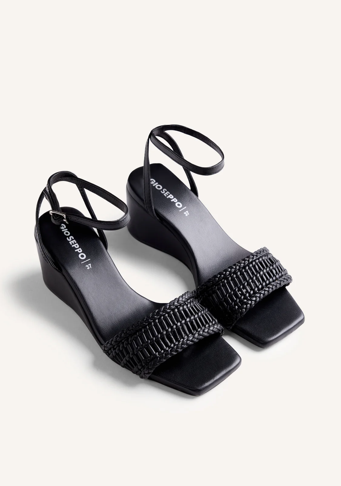 BRAIDED LEATHER WEDGE SANDALS MARERENI - Image 2