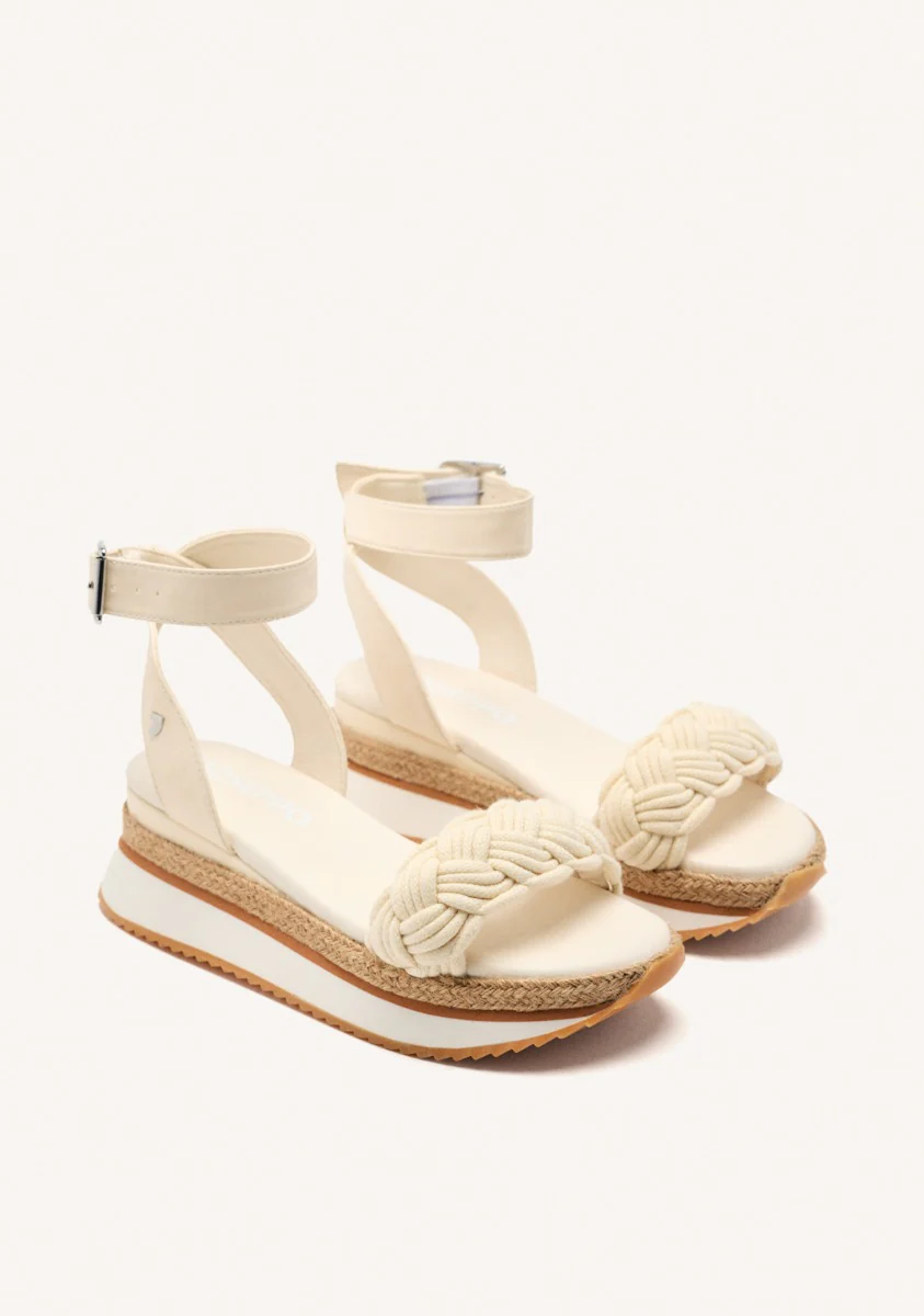 BRAIDED RAFFIA PLATFORM SANDALS HAMPSTEAD - Image 2