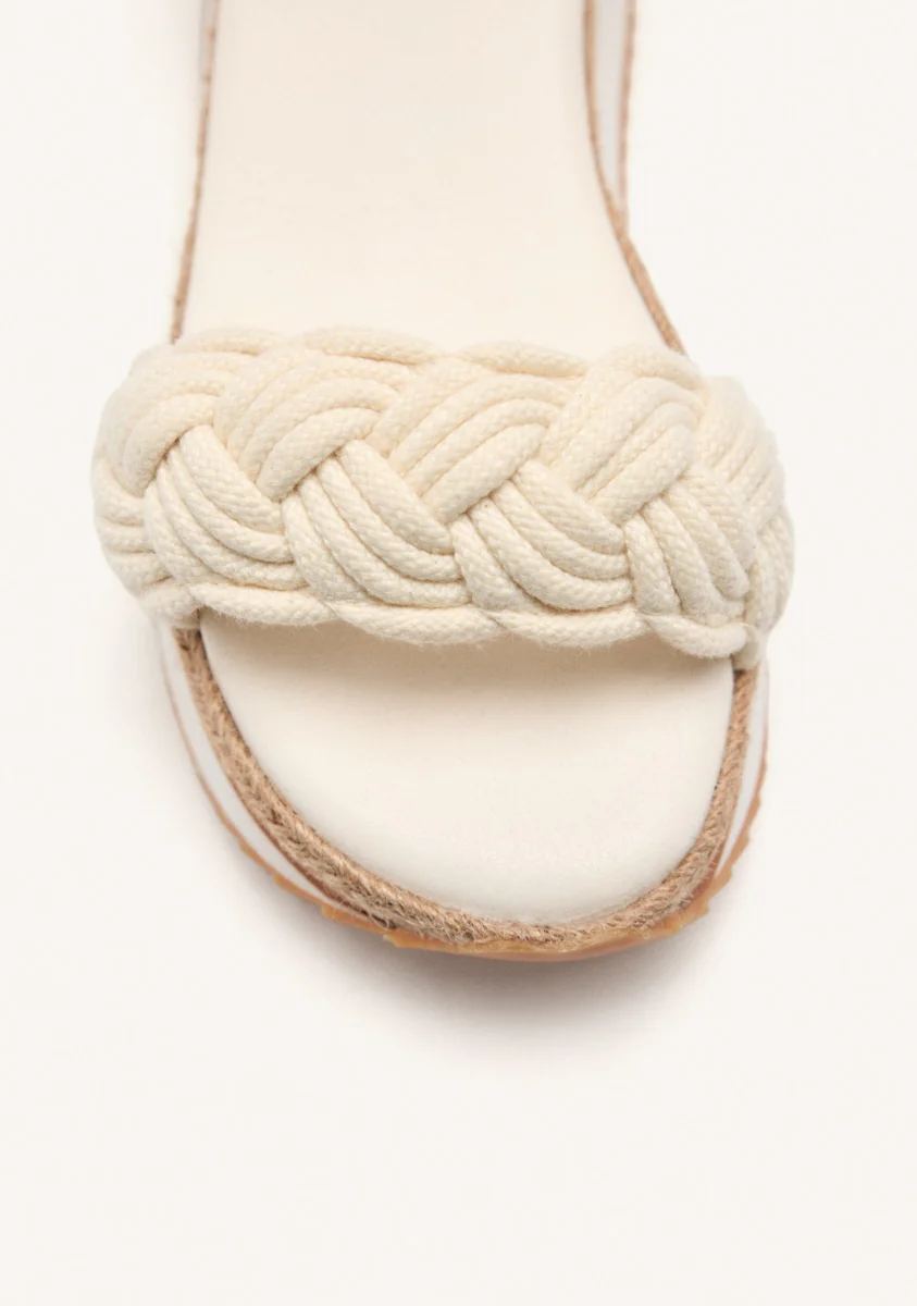 BRAIDED RAFFIA PLATFORM SANDALS HAMPSTEAD - Image 4