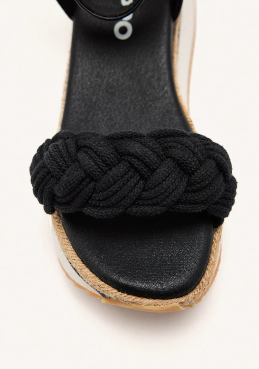 BRAIDED RAFFIA PLATFORM SANDALS HAMPSTEAD - Image 4