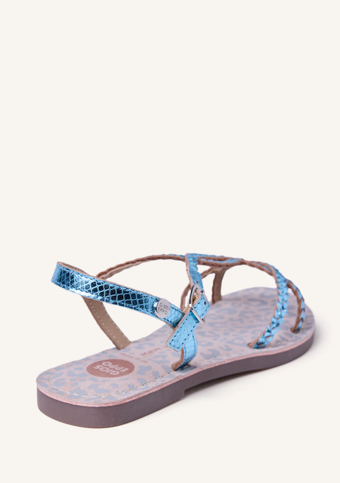 BRAIDED SHINY LEATHER SANDALS BODEN - Image 5