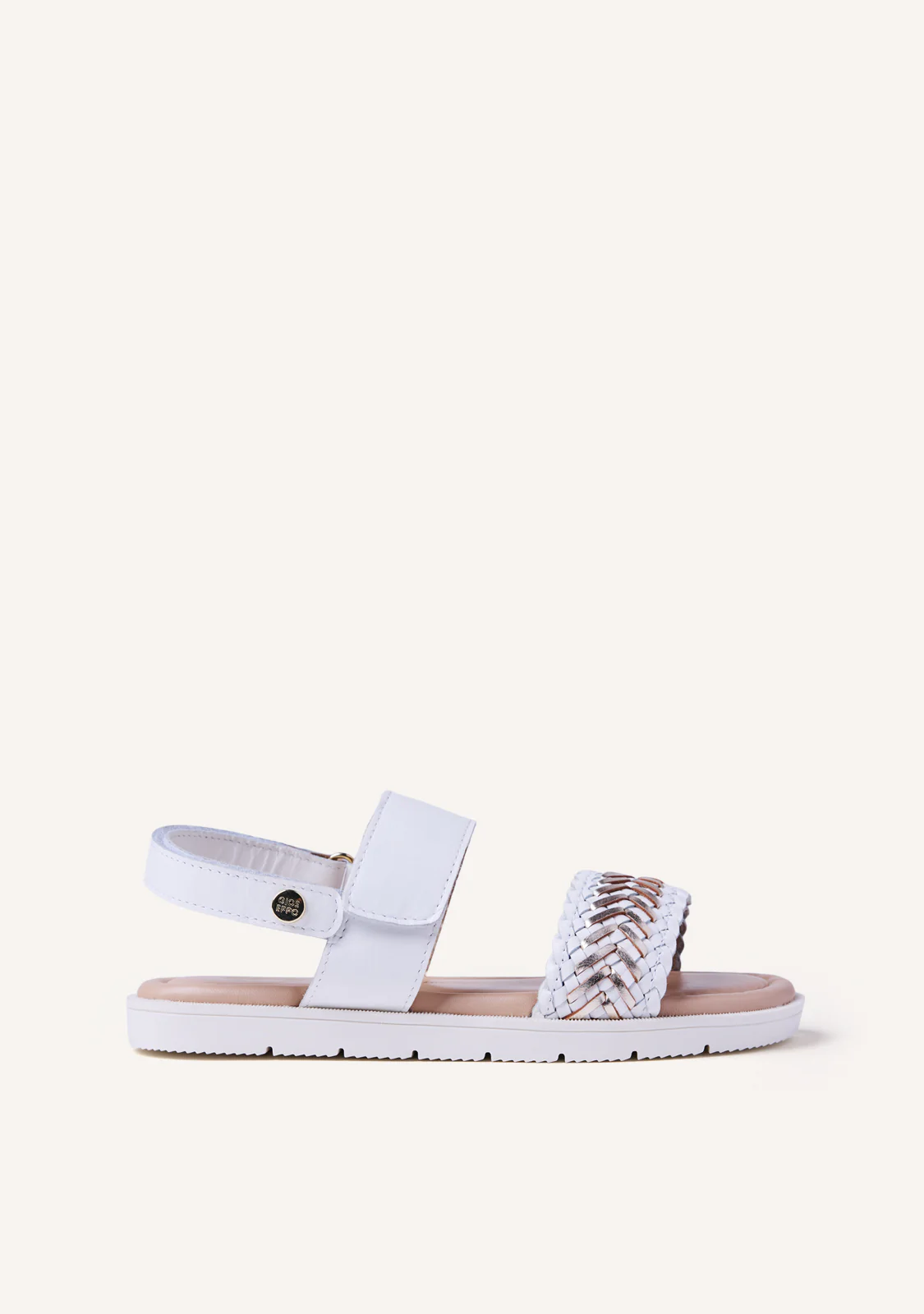 BRAIDED SHINY LEATHER SANDALS GEITA