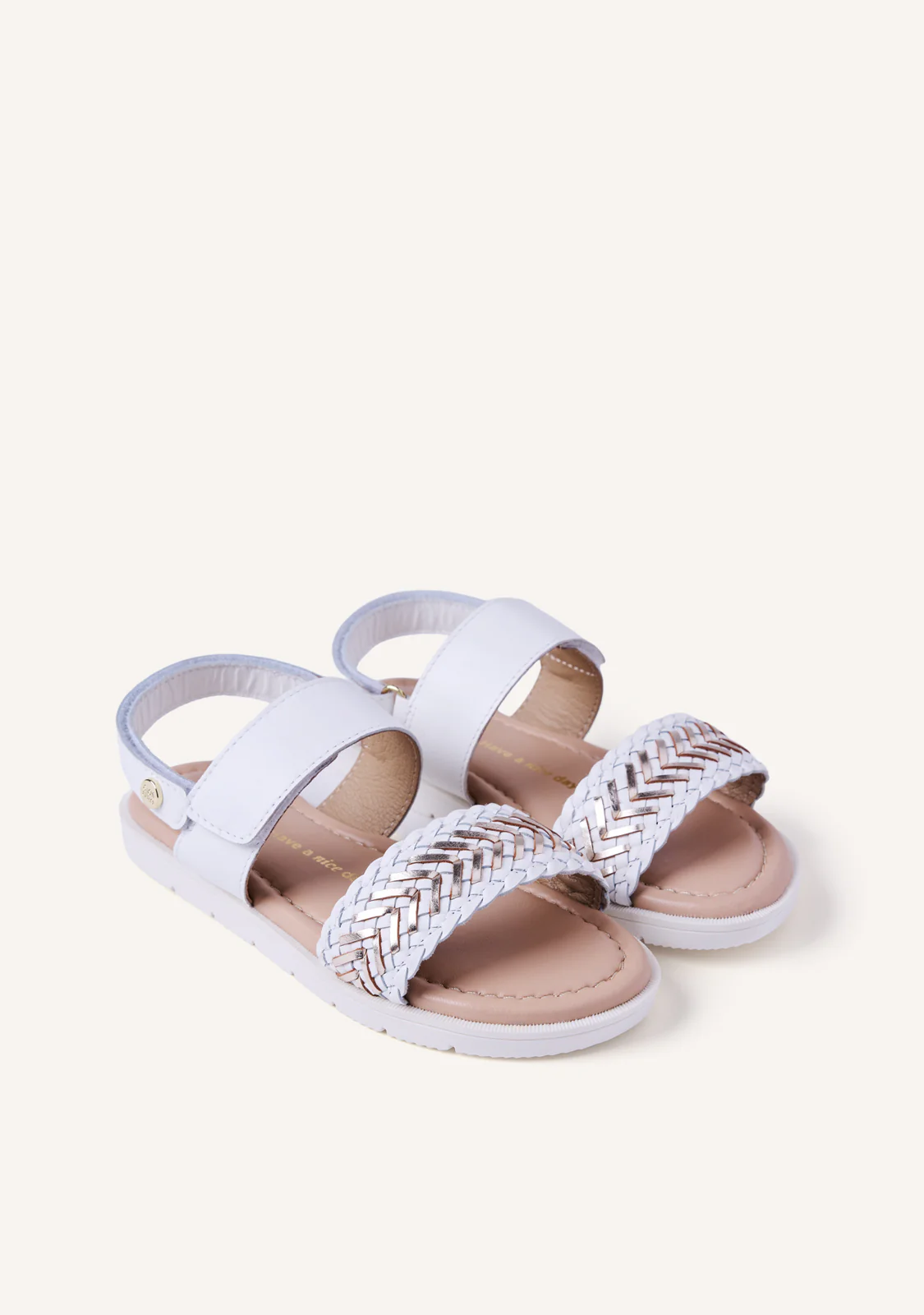 BRAIDED SHINY LEATHER SANDALS GEITA - Image 2