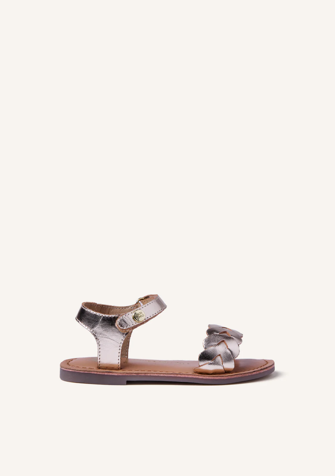 BRAIDED SHINY LEATHER SANDALS KINSHASA
