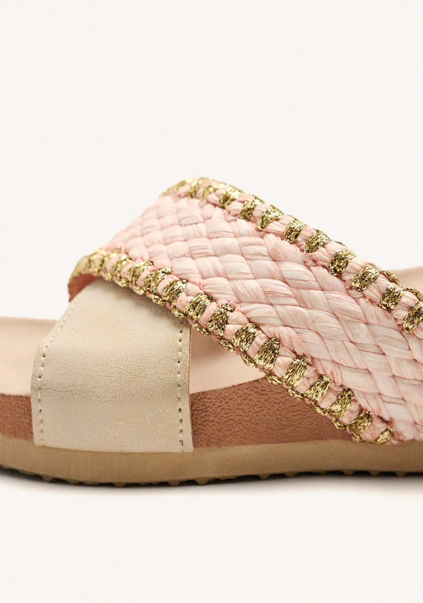 BRAIDED WEDGE SANDALS OMA - Image 3