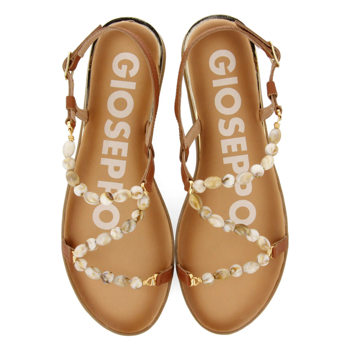 BROWN SANDALS DETAILED WITH STONES FOR WOMAN LONDA - Image 3