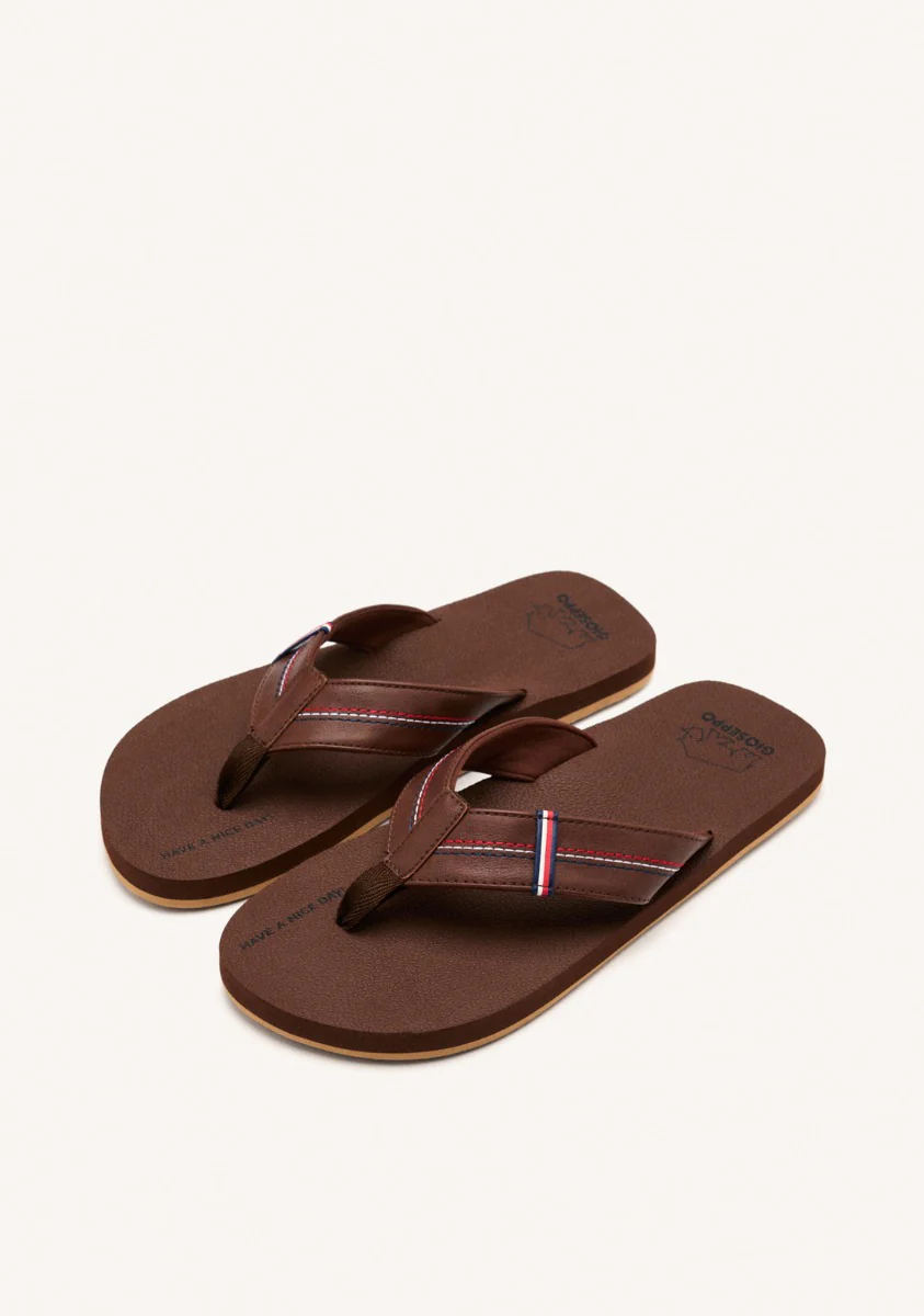 BROWN SANDALS WITH COLORFUL DETAILS FOR MEN CUTLER - Image 2