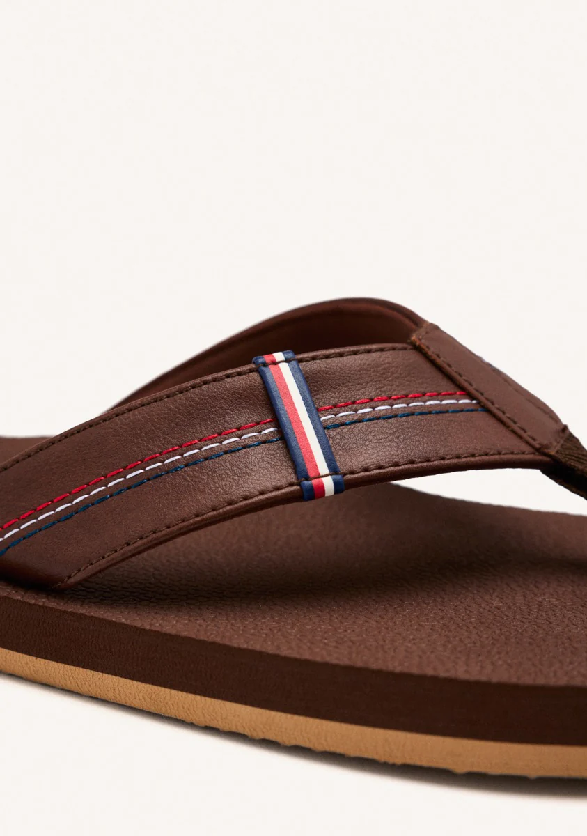 BROWN SANDALS WITH COLORFUL DETAILS FOR MEN CUTLER - Image 4