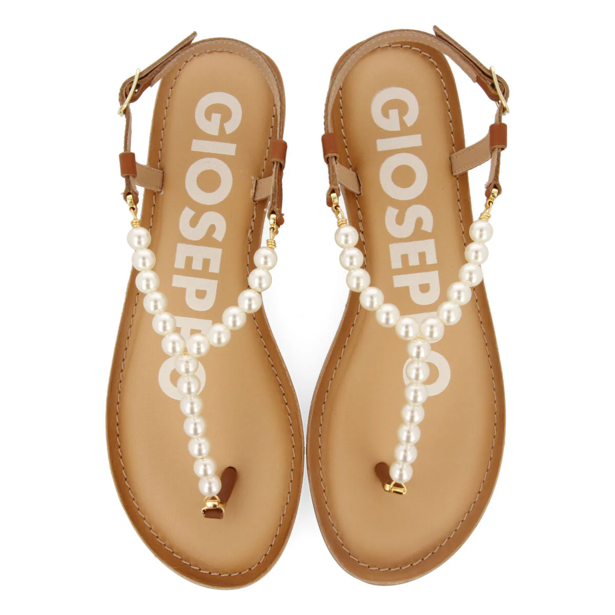 BROWN SANDALS WITH PEARL DETAILS FOR WOMAN MILDURA - Image 3