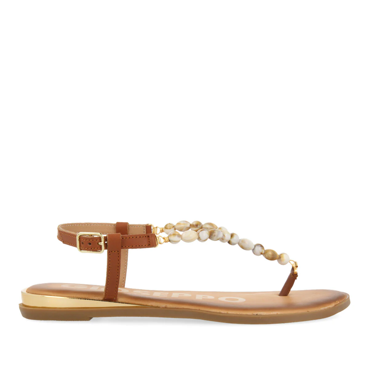 BROWN  SANDALS WITH STONE DETAILS FOR WOMAN WESCAN