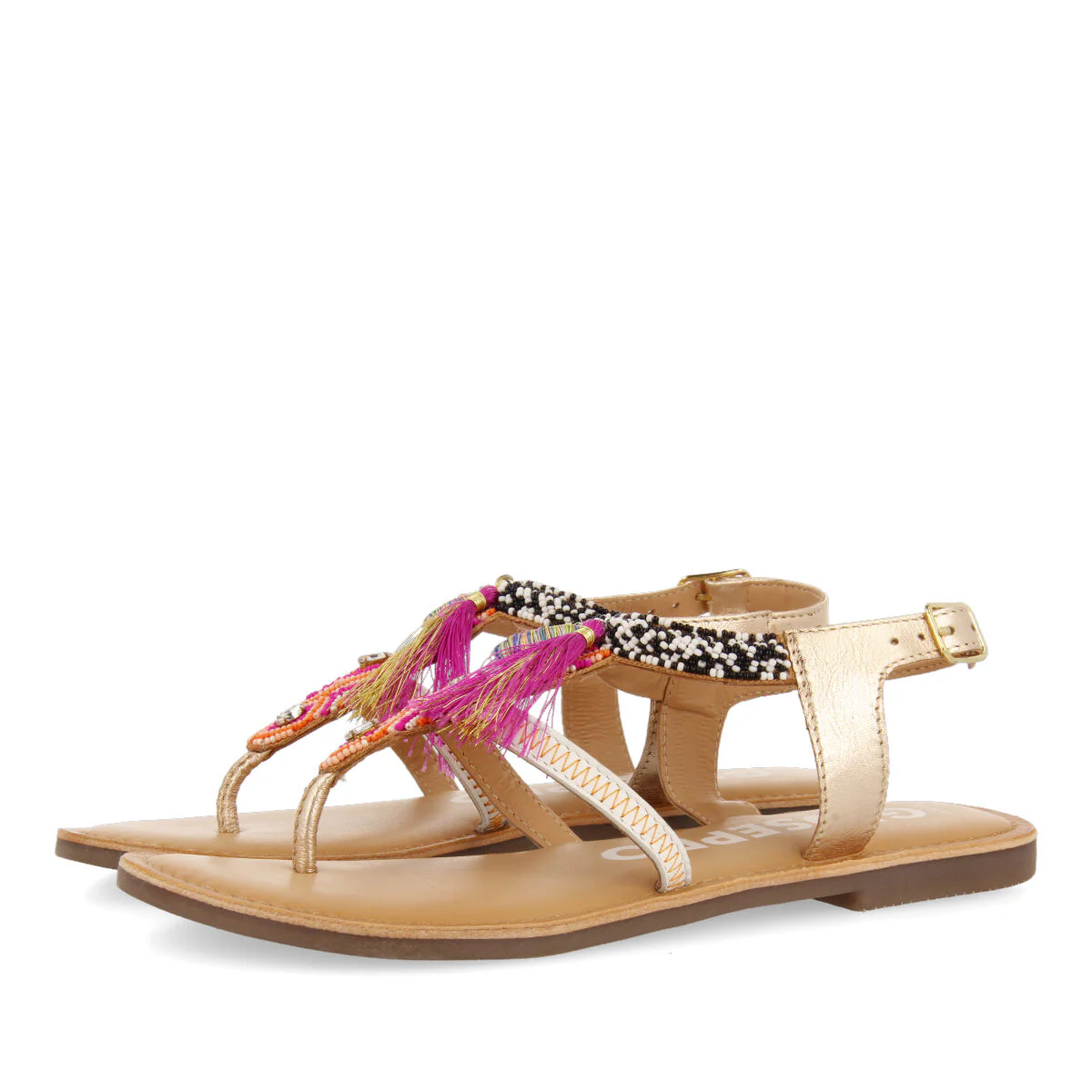 Buique women's multicoloured geometric sandals - Image 2