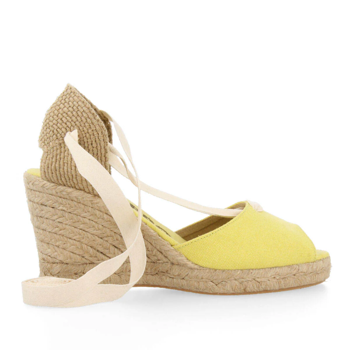 Buriti women's lime green espadrilles with jute wedges