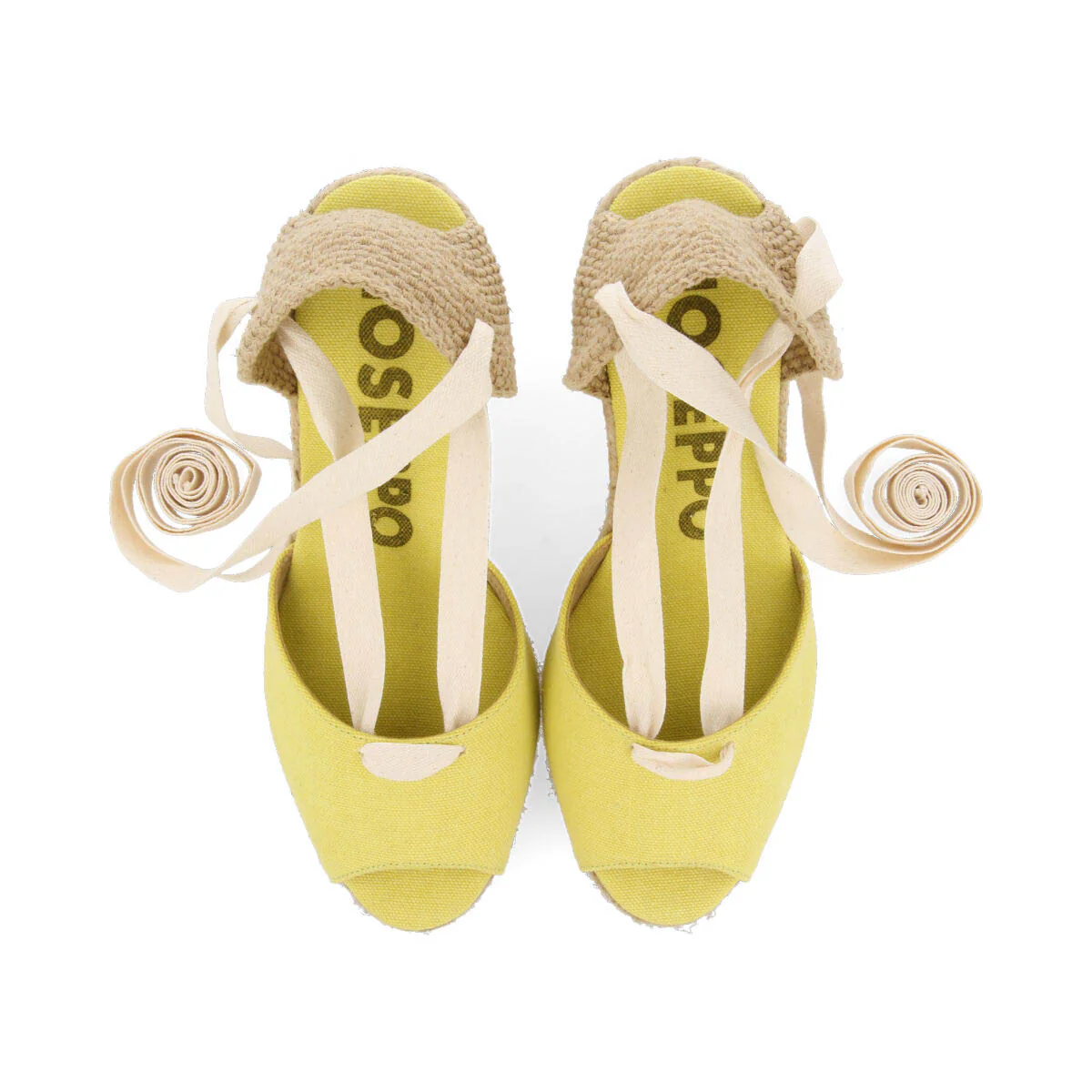 Buriti women's lime green espadrilles with jute wedges - Image 5