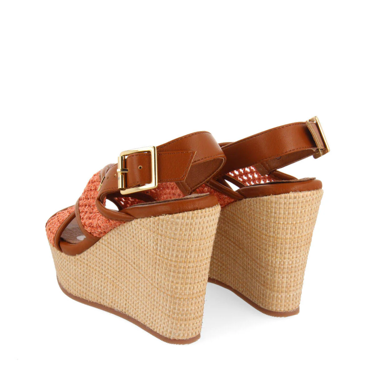 Bussang women's wedges with coral mesh - Image 5