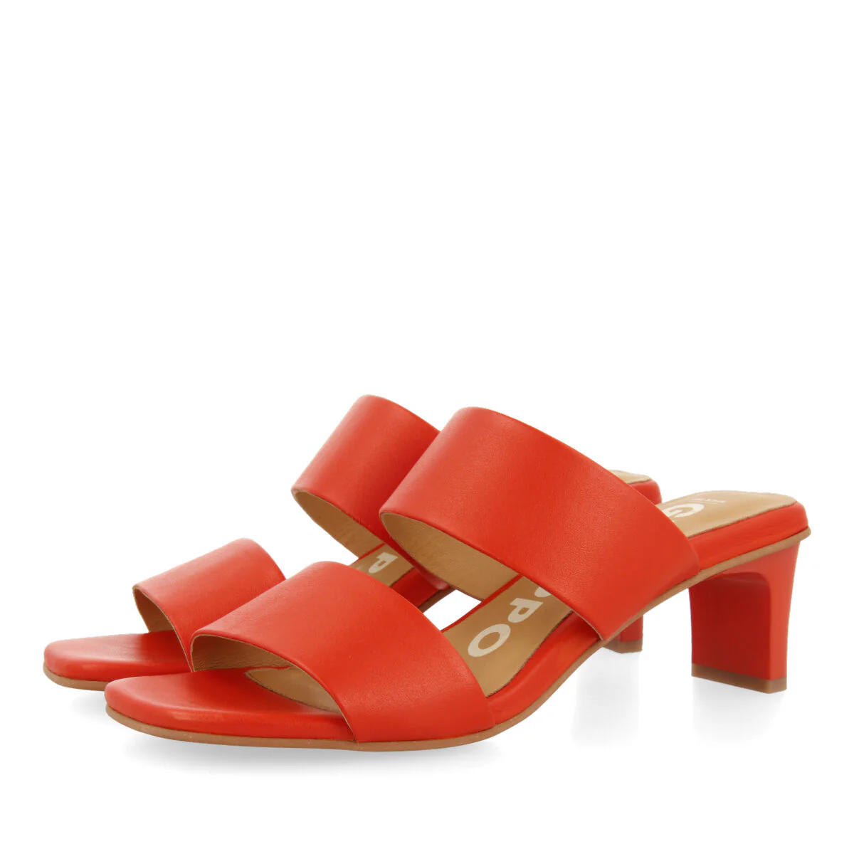 Butteaux women's coral sandals with heels and double straps - Image 3