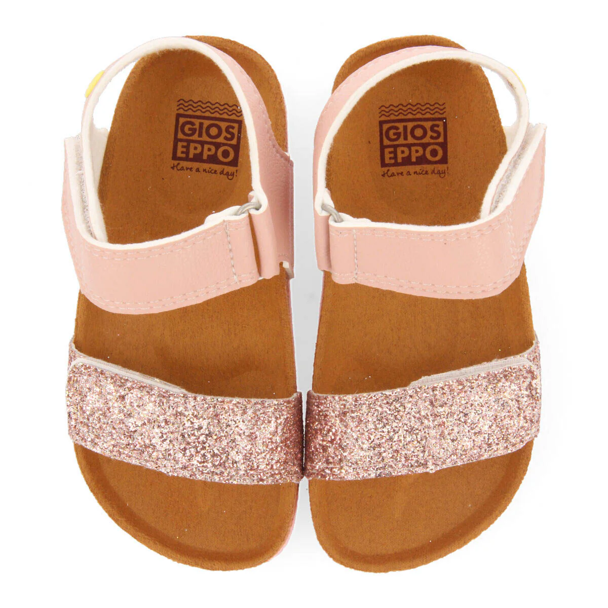 Butuan girls multicoloured footbed sandals with shiny details - Image 3