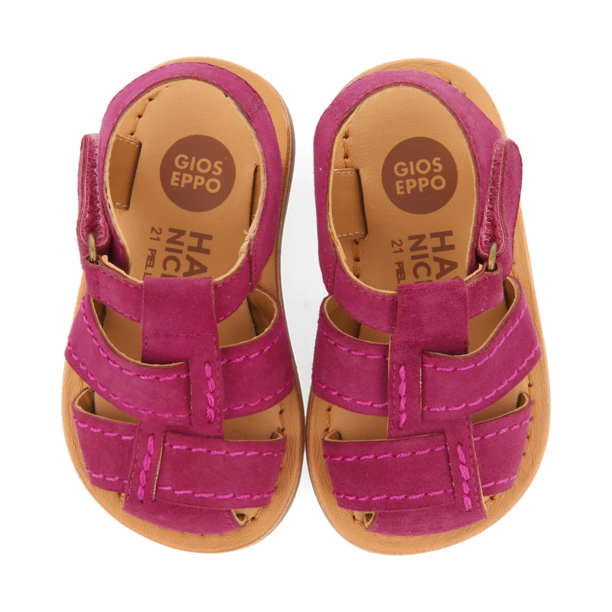 Cabixi boys fuchsia leather strappy sandals - Image 3