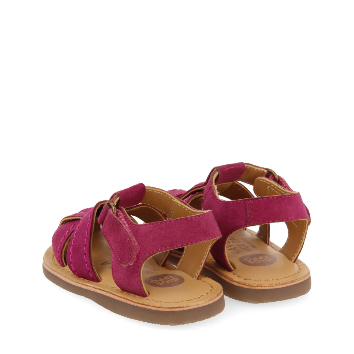 Cabixi boys fuchsia leather strappy sandals - Image 4