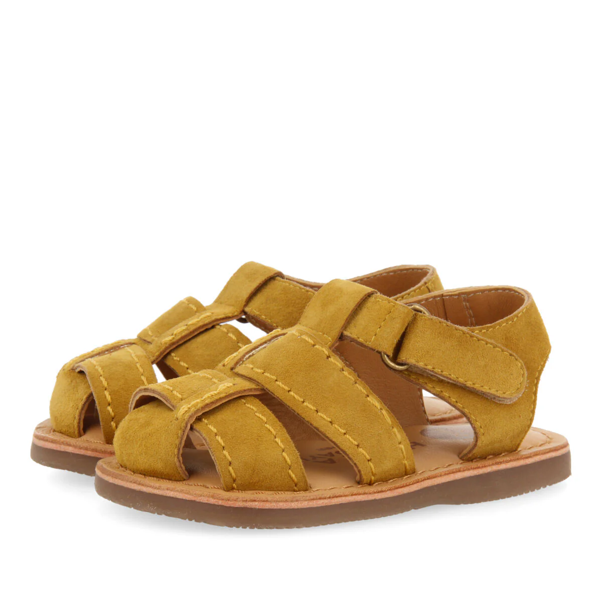 Cabixi boys mustard leather strappy sandals - Image 2