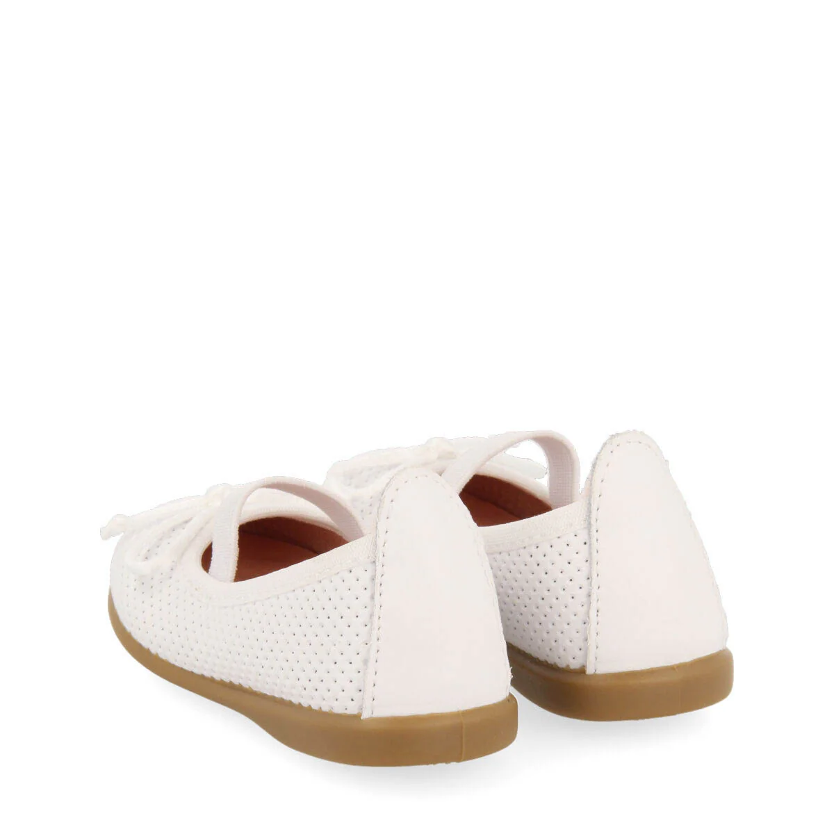 Calamba girls white leather ballet flats - Image 4