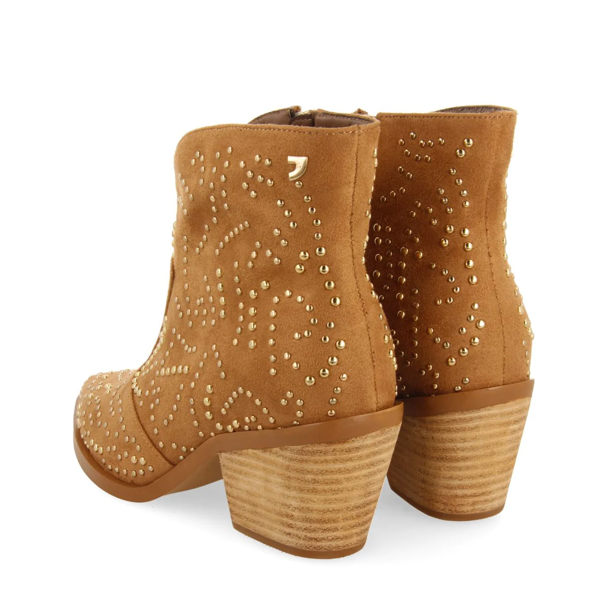 CAMEL COWBOY BOOTS WITH STUDS DECORATION FOR WOMEN VALPOVO - Image 4