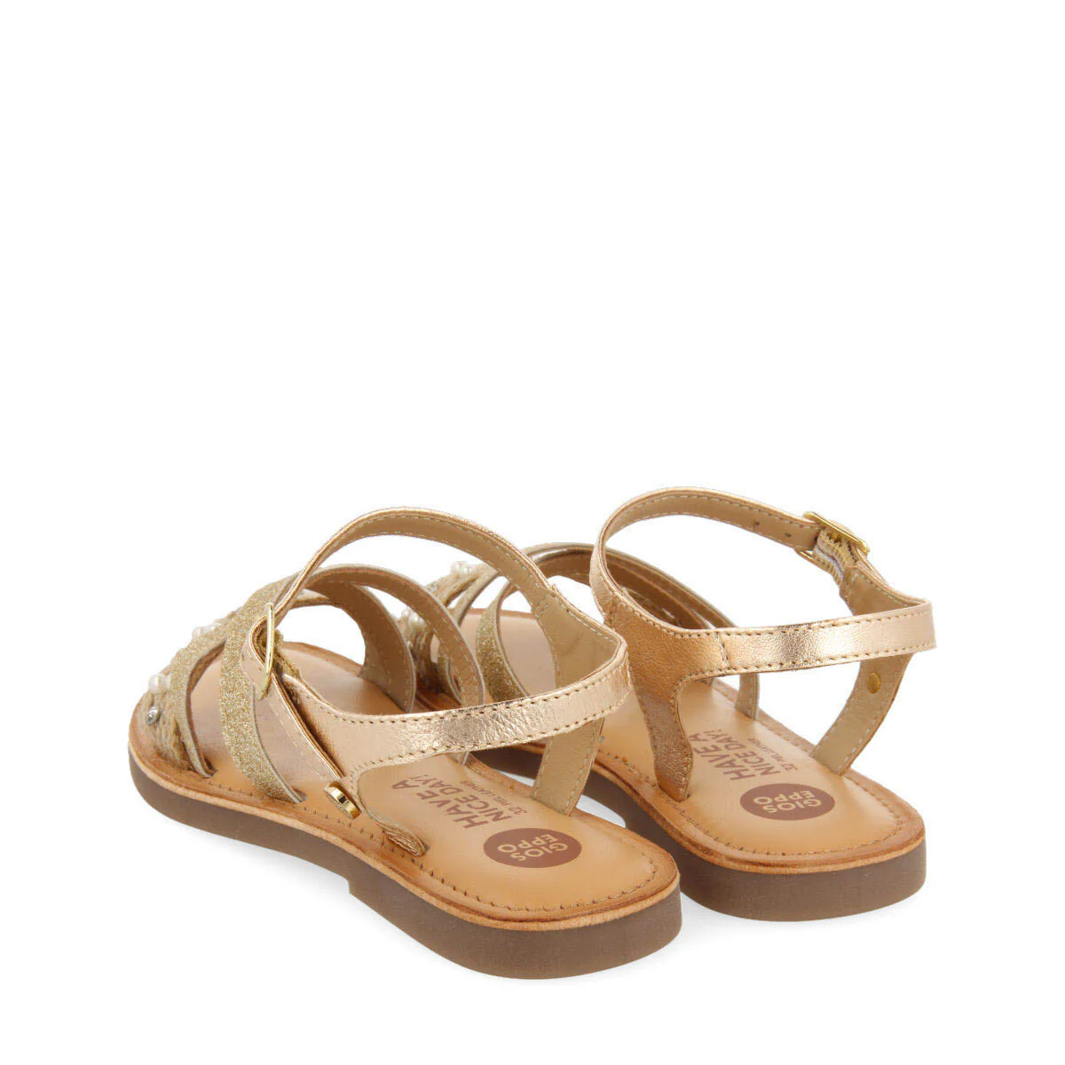 Catuti girls detailed multicoloured jute sandals - Image 4