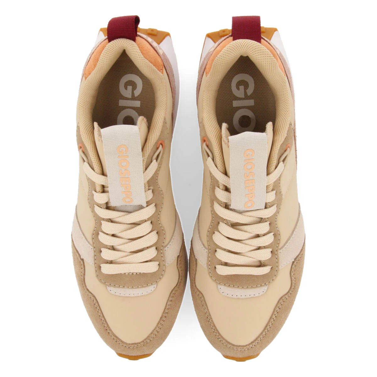 Chacao women's beige retro-style sneakers with multicoloured details - Image 3