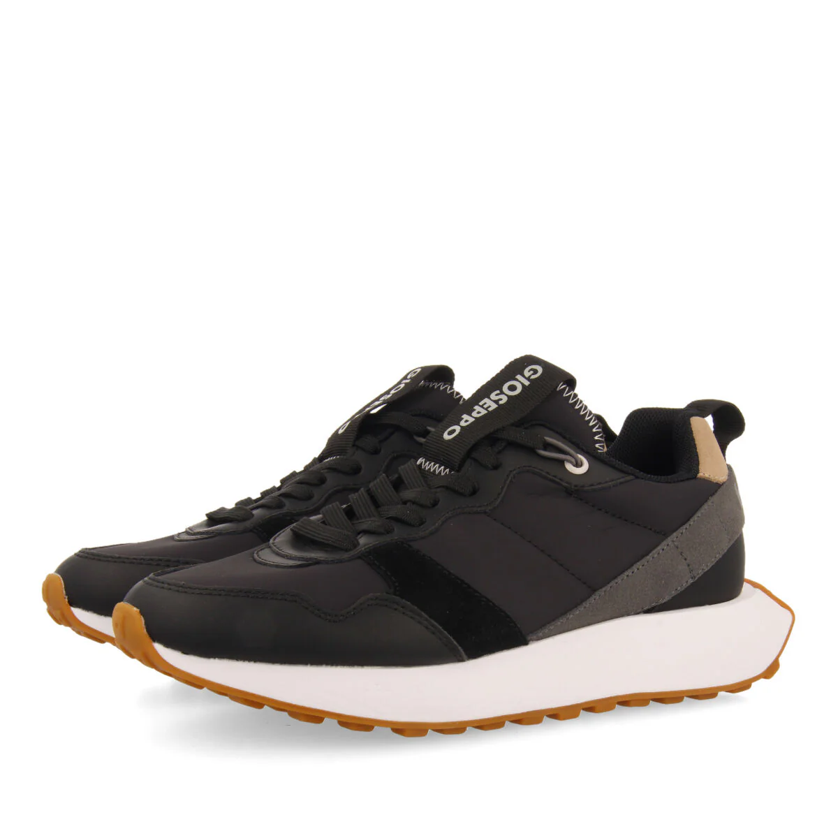 Chacao women's black retro-style sneakers with multicoloured details - Image 2