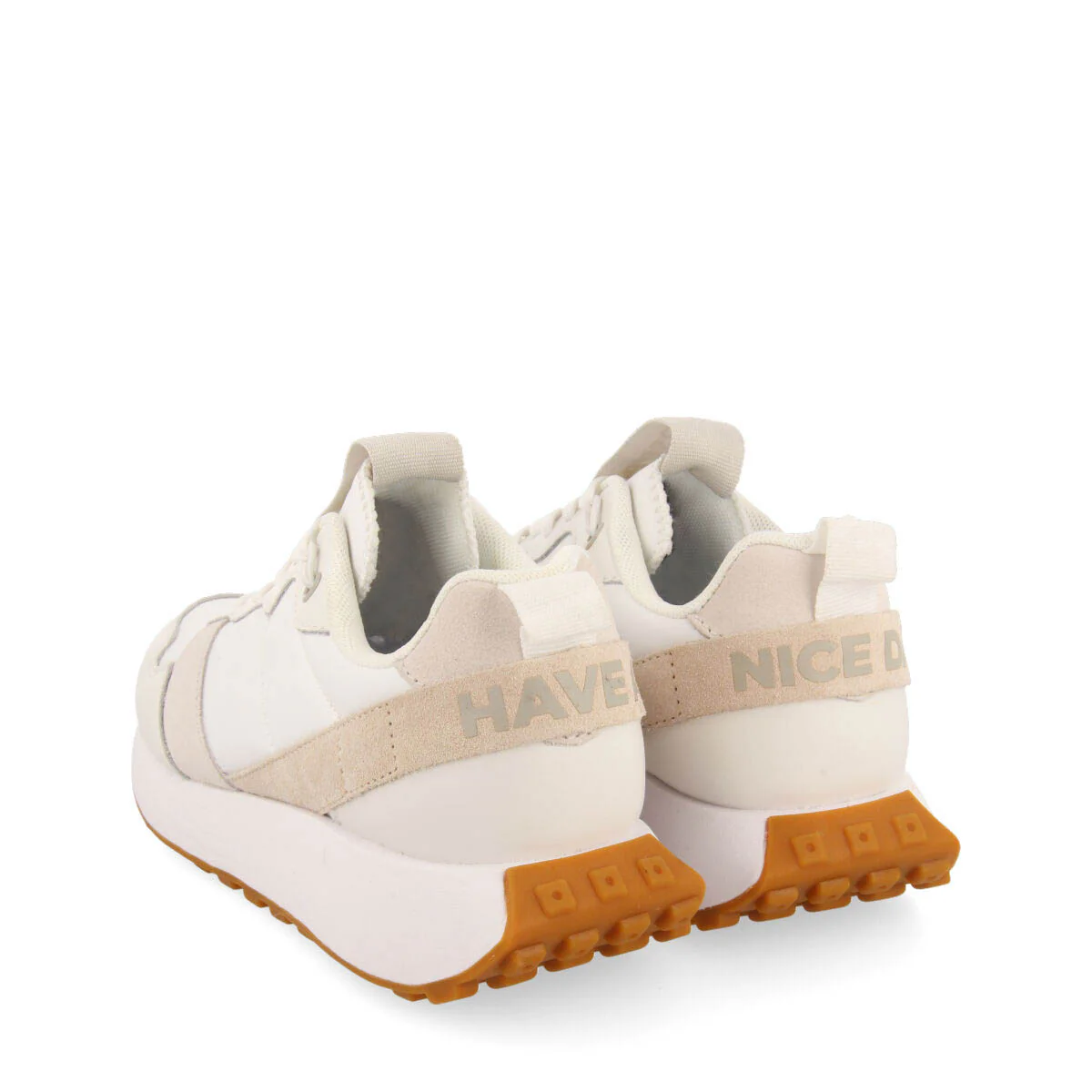 Chacao women's white retro-style sneakers with multicoloured details - Image 4