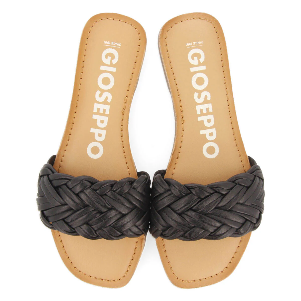 Chacrise women's flat sandals with braided black vamps - Image 3