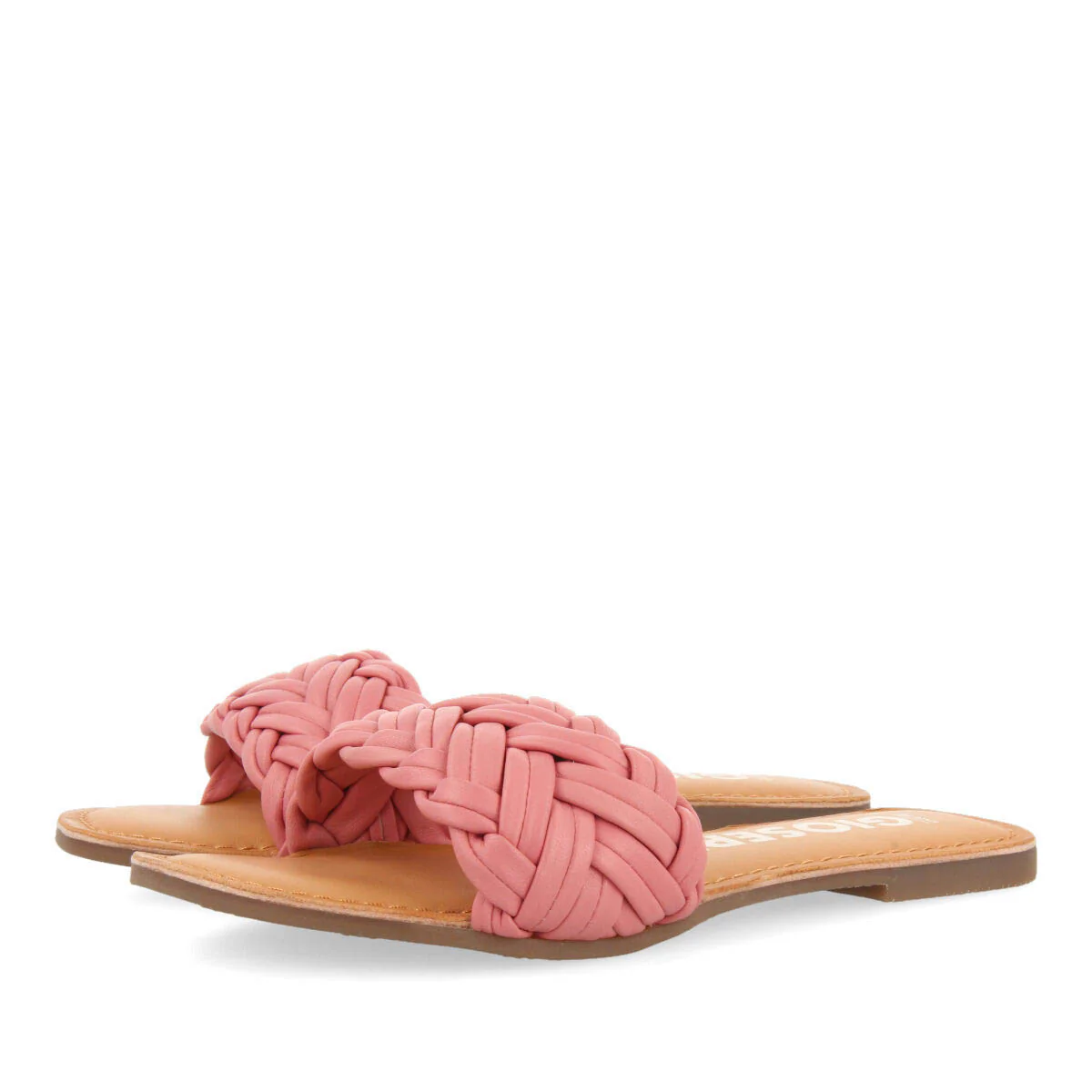 Chacrise women's flat sandals with braided pink vamps - Image 3