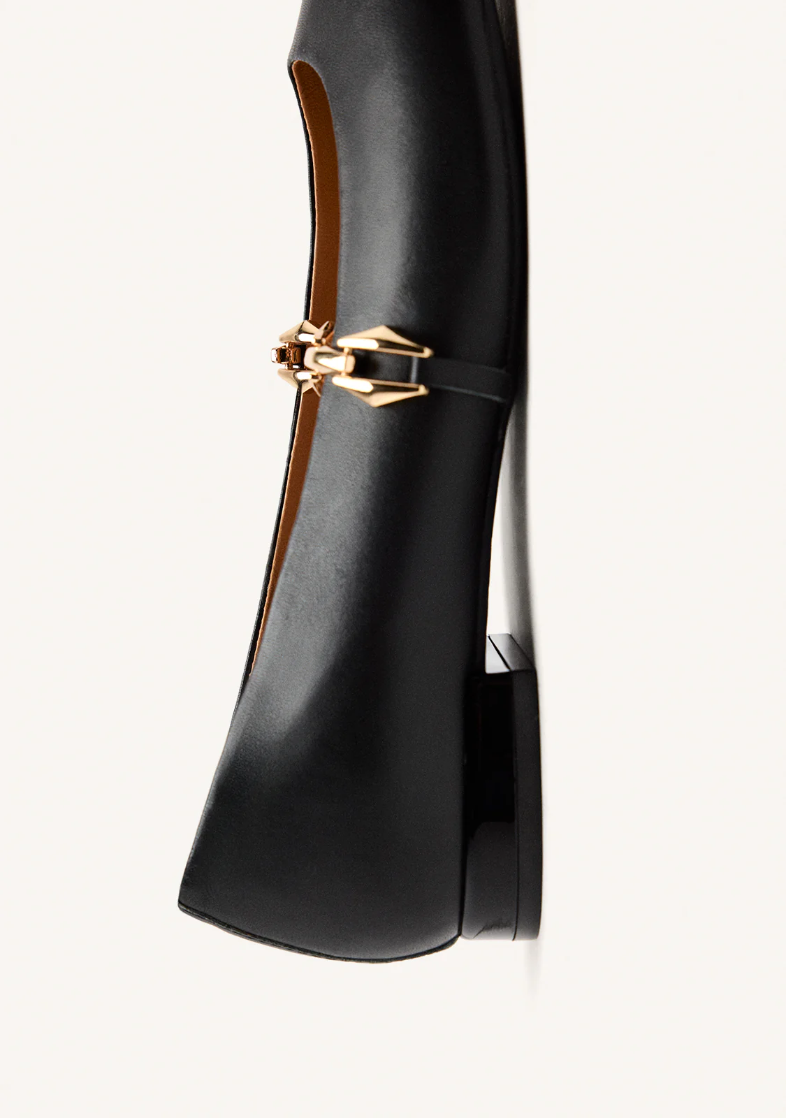 CHAIN LEATHER BALLET FLATS HALLIE - Image 3