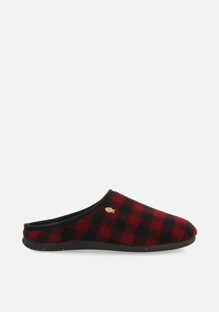 CHECKED PATTERN HOUSE SLIPPERS SAVANNAH