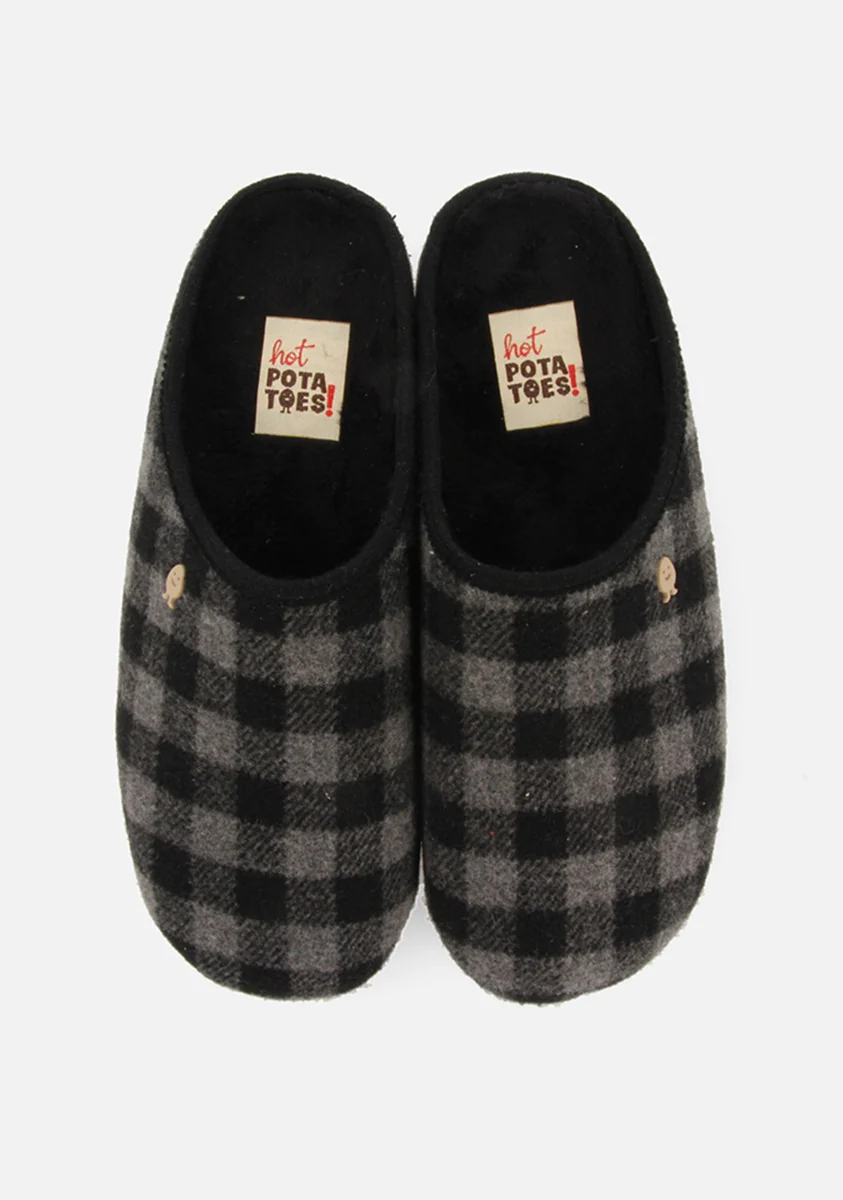 CHECKED PATTERN HOUSE SLIPPERS SAVANNAH - Image 4